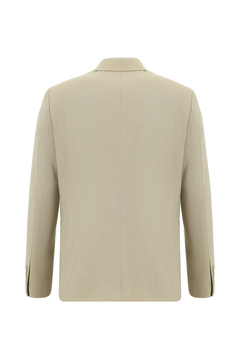 Light Beige 7 Drop Slim Fit Narrow Cut Wool Suit