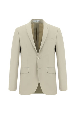  Krem 7 Drop Super Slim Fit Eksra Dar Kesim Yünlü Takım Elbise