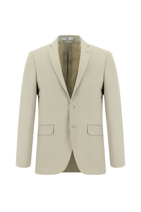 Cream 6 Drop Regular Fit Standard Cut Wool Suit