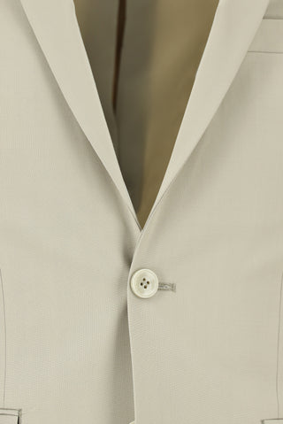  Krem 4 Drop Relaxed Fit Rahat Kesim Yünlü Takım Elbise