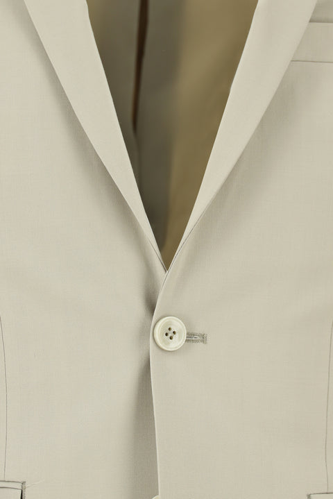 Krem 4 Drop Relaxed Fit Rahat Kesim Yünlü Takım Elbise