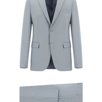 Light Grey 7 Drop Super Slim Fit Extra Narrow Cut Wool Suit