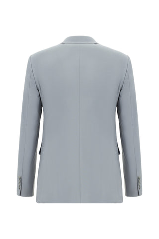  Açık Gri 7 Drop Super Slim Fit Eksra Dar Kesim Yünlü Takım Elbise