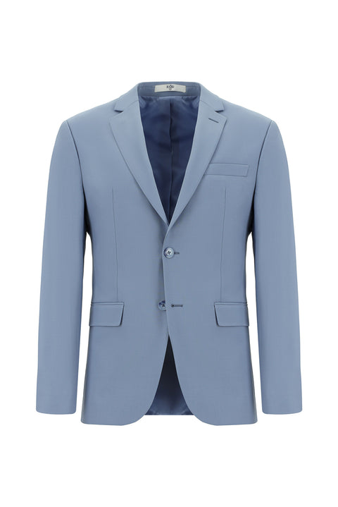 Light Blue 7 Drop Super Slim Fit Extra Narrow Cut Wool Suit