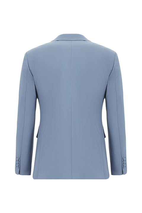 Light Blue 7 Drop Super Slim Fit Extra Narrow Cut Wool Suit