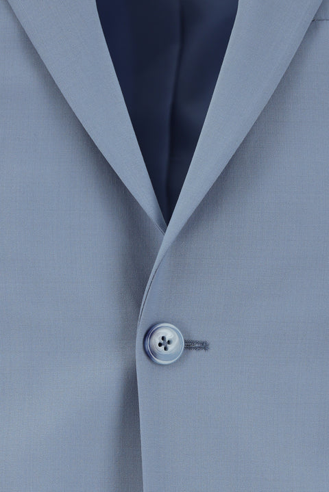 Light Blue 7 Drop Super Slim Fit Extra Narrow Cut Wool Suit