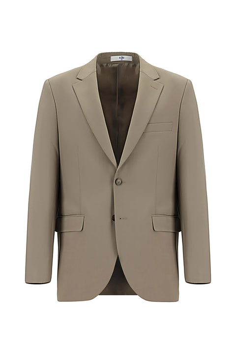 Light Mink 4 Drop Relaxed Fit Wool Suit