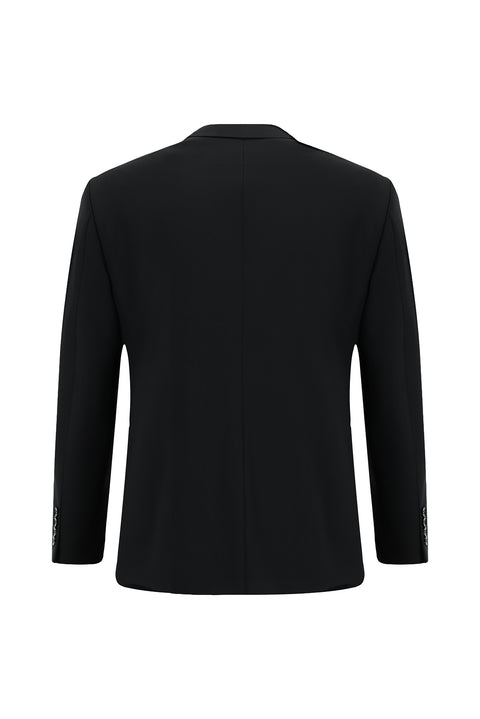 Black 8 Drop Long Slim Fit Wool Suit