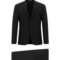 Black 7 Drop Super Slim Fit Extra Narrow Cut Mono-Neck Wool Suit