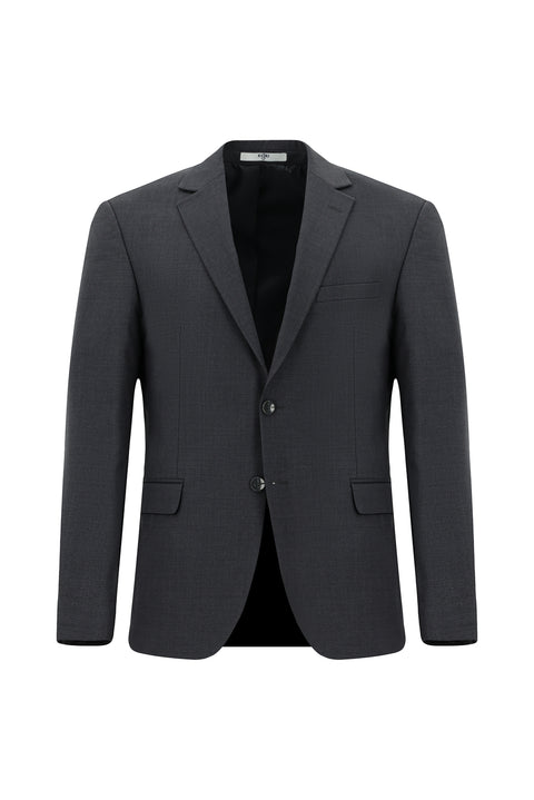 Medium Gray 7 Drop Super Slim Fit Extra Narrow Cut Mono-Neck Wool Suit