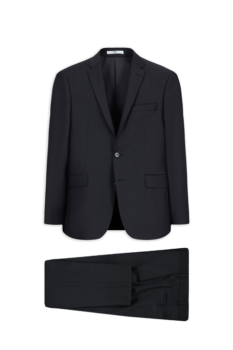 Dark Navy 6 Drop Regular Fit Standard Cut Mono-Neck Wool Suit