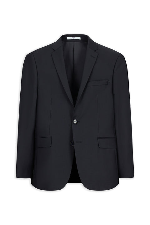 Dark Navy 7 Drop Super Slim Fit Extra Narrow Cut Mono-Neck Wool Suit