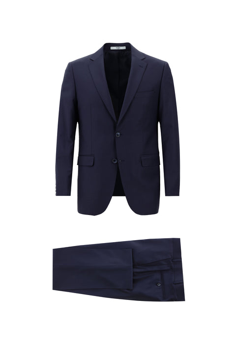 Medium Navy 6 Drop Regular Fit Standard Cut Wool Suit