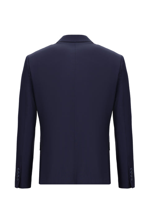 Medium Navy 6 Drop Regular Fit Standard Cut Wool Suit