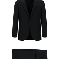 Black 7 Drop Slim Fit Narrow Cut Cotton Suit