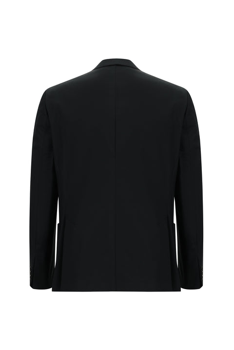 Black 7 Drop Slim Fit Narrow Cut Cotton Suit
