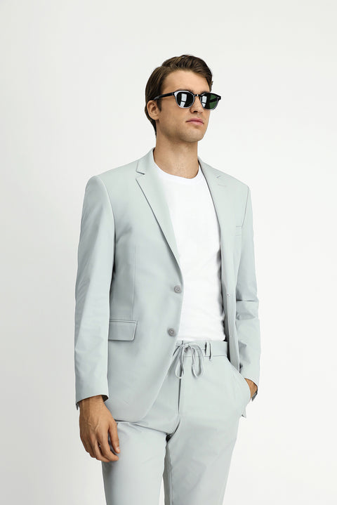 Taş Techno-Line 7 Drop Super Slim Fit Eksra Dar Kesim Beli Lastikli İpli Çantalı Likralı Takım Elbise