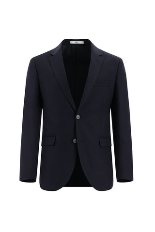  Koyu Lacivert 7 Drop Slim Fit Dar Kesim Keten Karışımlı Takım Elbise
