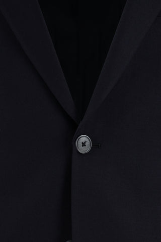  Koyu Lacivert 7 Drop Slim Fit Dar Kesim Keten Karışımlı Takım Elbise