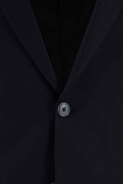 Dark Navy 7 Drop Slim Fit Linen Blend Suit