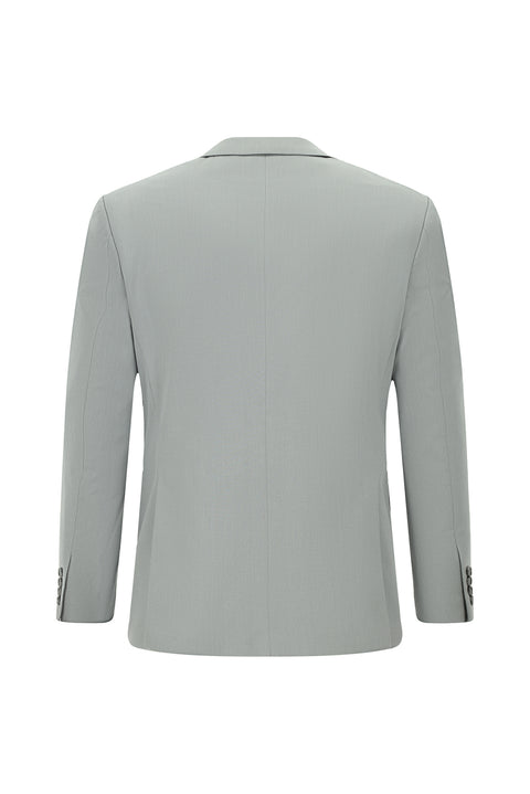 Light Grey 7 Drop Super Slim Fit Extra Narrow Cut Cotton Lyocell Double-Breasted Suit