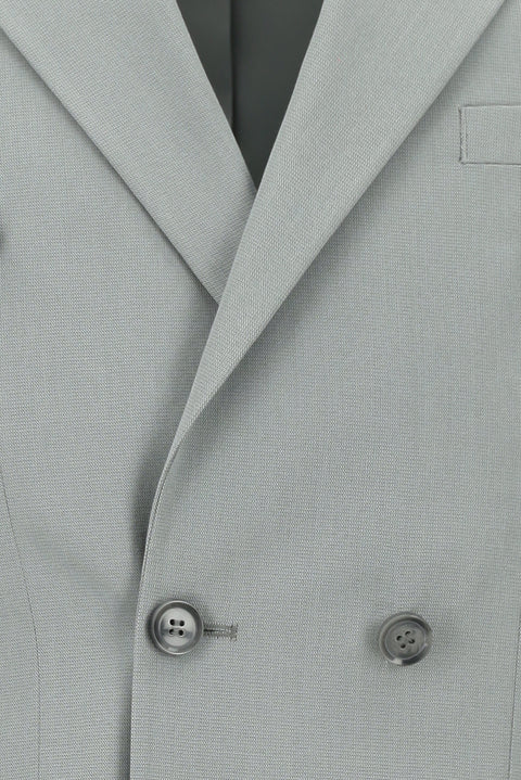 Light Grey 6 Drop Regular Fit Standard Cut Cotton Lyocell Double-Breasted Suit