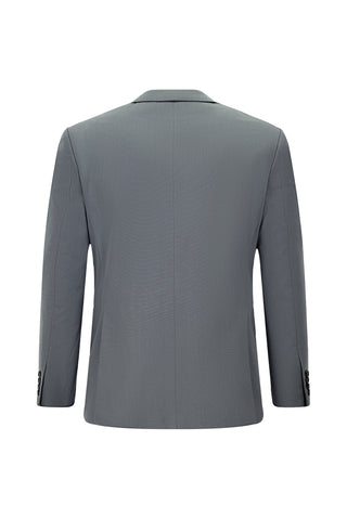  Orta Füme 7 Drop Slim Fit Dar Kesim Pamuklu Lyocell Kruvaze Takım Elbise