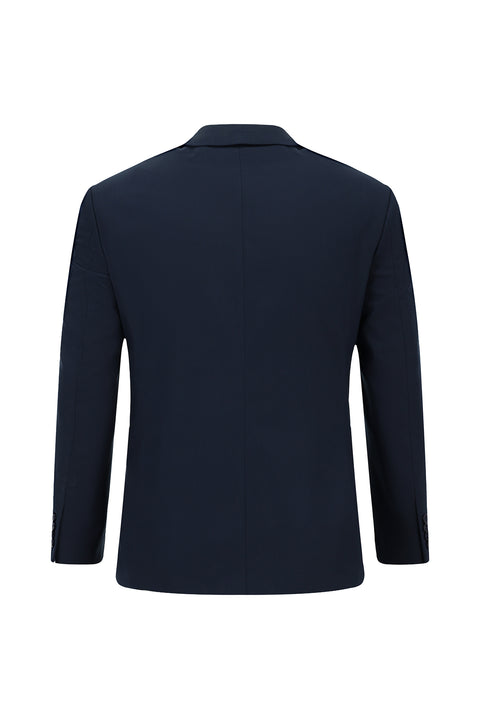 Dark Navy 6 Drop Regular Fit Standard Cut Cotton Lyocell Double-Breasted Suit