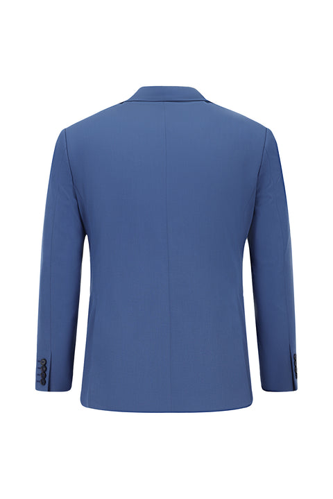 Dark Blue 6 Drop Regular Fit Standard Cut Cotton Lyocell Double-Breasted Suit