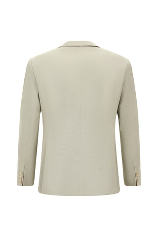  Orta Bej 7 Drop Slim Fit Dar Kesim Pamuklu Lyocell Kruvaze Takım Elbise