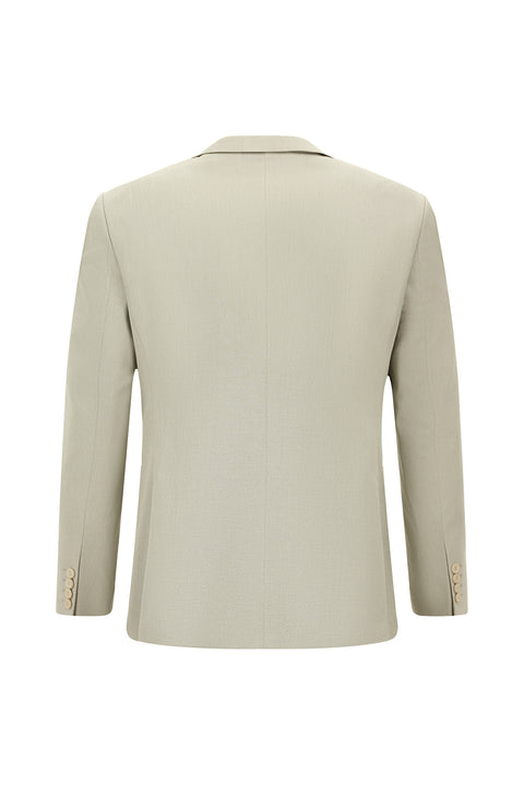 Medium Beige 6 Drop Regular Fit Standard Cut Cotton Lyocell Double-Breasted Suit