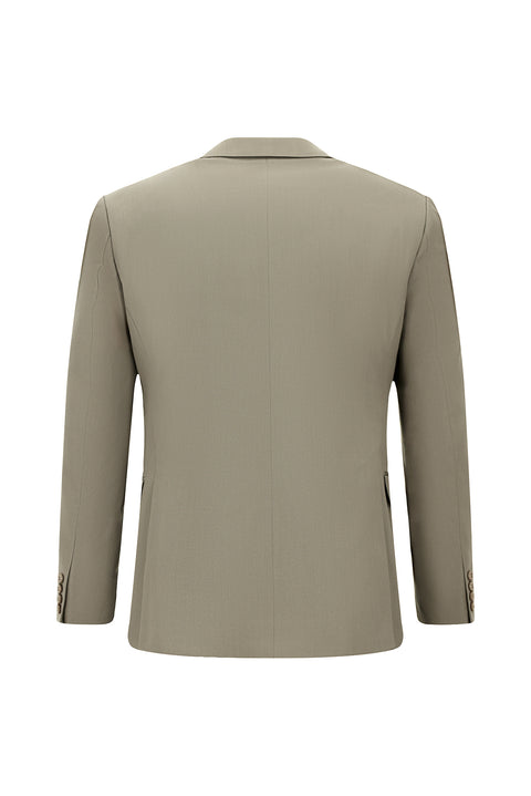 Light Khaki 6 Drop Regular Fit Standard Cut Cotton Lyocell Double-Breasted Suit