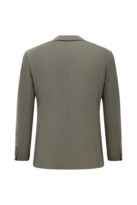 Dark Khaki 6 Drop Regular Fit Standard Cut Cotton Lyocell Double-Breasted Suit