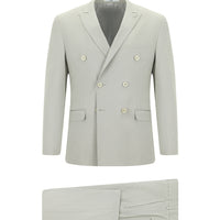 Taş 7 Drop Slim Fit Dar Kesim Pamuklu Lyocell Kruvaze Takım Elbise