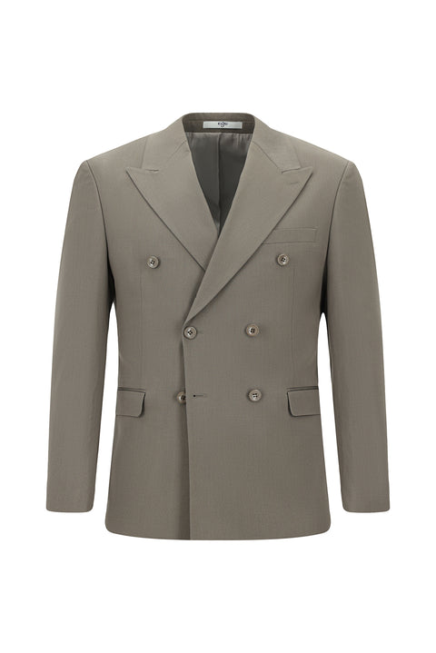 Dark Mink 6 Drop Regular Fit Standard Cut Cotton Lyocell Double-Breasted Suit