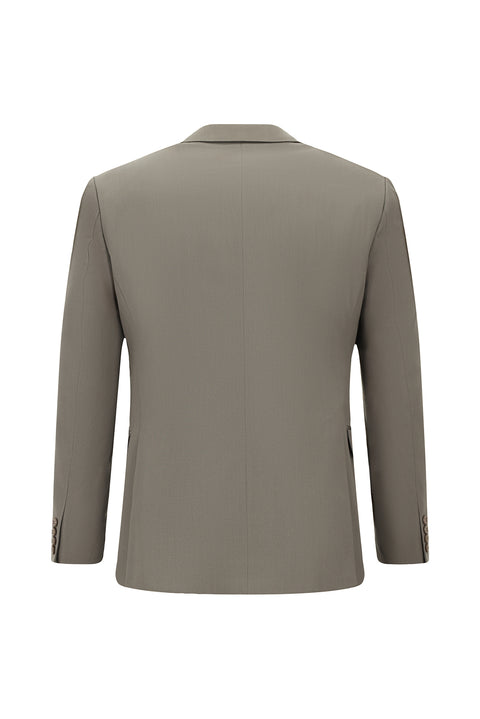 Dark Mink 7 Drop Super Slim Fit Extra Narrow Cut Cotton Lyocell Double-Breasted Suit