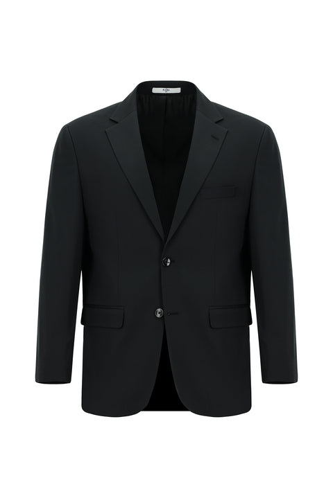 Black 7 Drop Slim Fit Narrow Cut Cotton Lyocell Suit