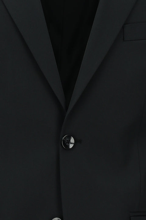 Black 7 Drop Slim Fit Narrow Cut Cotton Lyocell Suit
