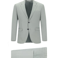 Light Grey 4 Drop Relaxed Fit Cotton Lyocell Suit