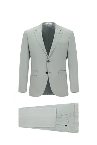  Açık Gri 7 Drop Slim Fit Dar Kesim Pamuklu Lyocell Takım Elbise