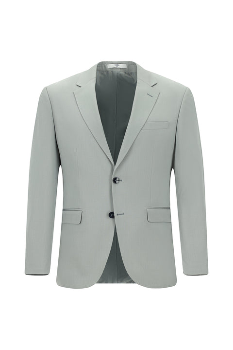 Light Grey 4 Drop Relaxed Fit Cotton Lyocell Suit