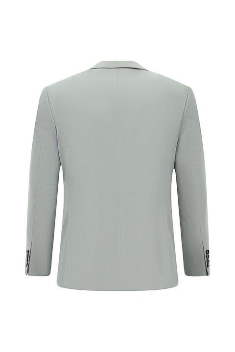 Light Grey 4 Drop Relaxed Fit Cotton Lyocell Suit