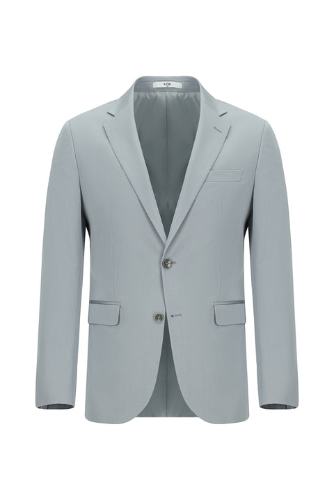 Medium Grey 4 Drop Relaxed Fit Cotton Lyocell Suit