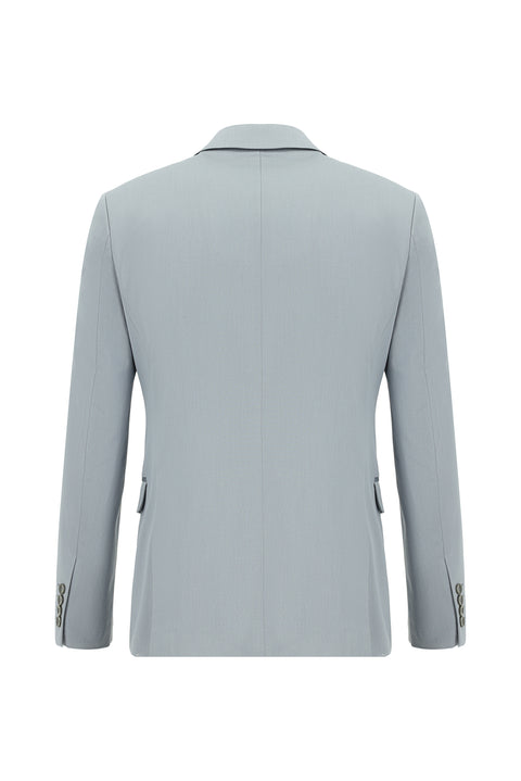 Orta Gri 7 Drop Slim Fit Dar Kesim Pamuklu Lyocell Takım Elbise