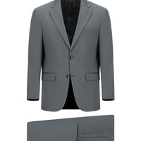 Orta Füme 7 Drop Slim Fit Dar Kesim Pamuklu Lyocell Takım Elbise