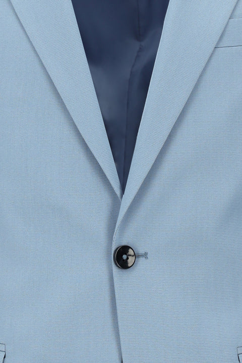 Light Blue 4 Drop Relaxed Fit Cotton Lyocell Suit