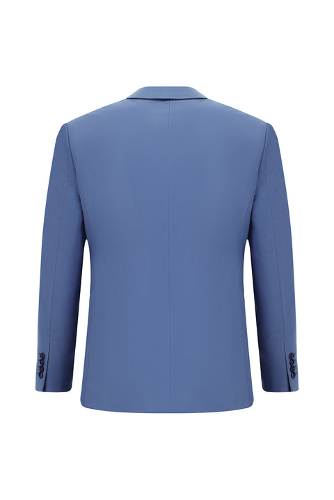 Dark Blue 4 Drop Relaxed Fit Cotton Lyocell Suit