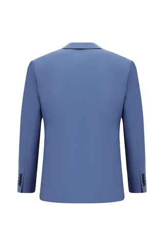  Koyu Mavi  7 Drop Slim Fit Dar Kesim Pamuklu Lyocell Takım Elbise