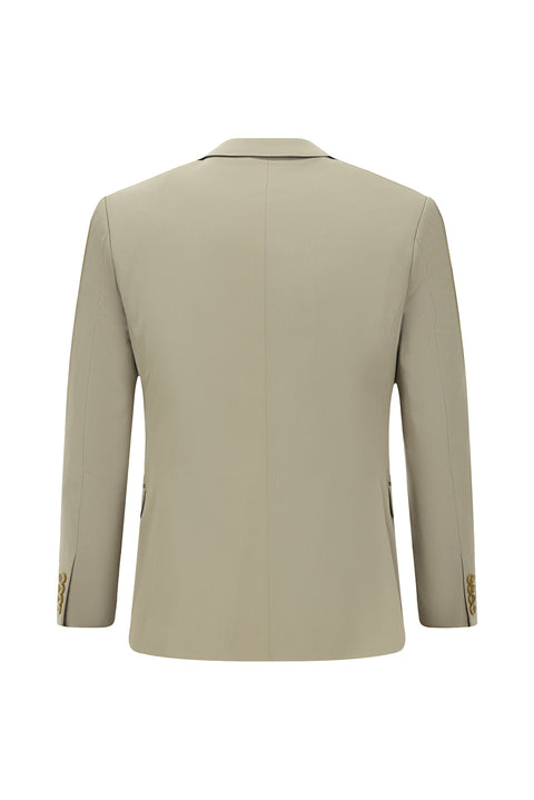 Dark Beige 4-Drop Relaxed Fit Cotton Lyocell Suit
