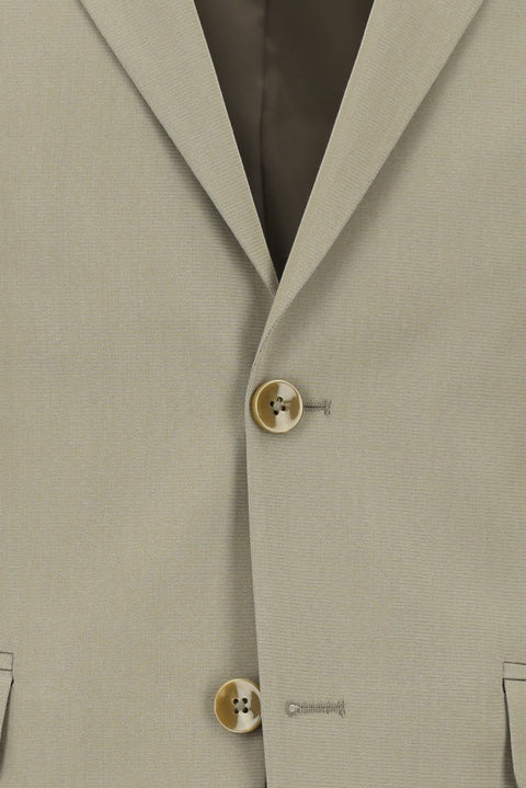Dark Beige 4-Drop Relaxed Fit Cotton Lyocell Suit